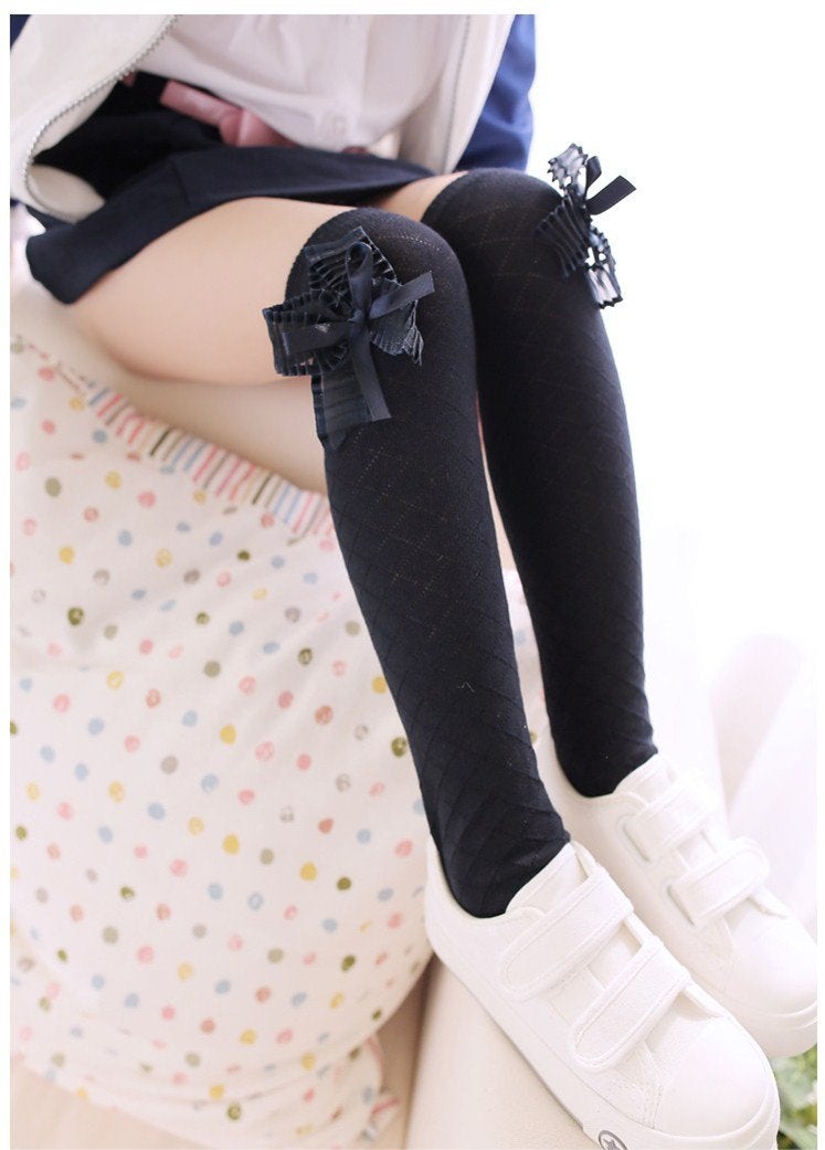 Toptim 4 Pairs Girl's Knee High Socks Over Calf Kids Overknee Stockings 2-8T - Image 3